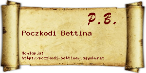 Poczkodi Bettina névjegykártya