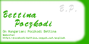 bettina poczkodi business card